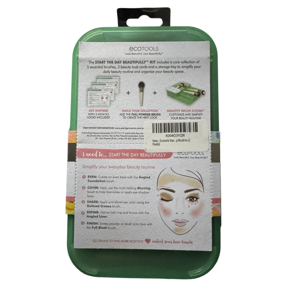 New EcoTools Makeup Brush Set - 5 brushes, Start the Day Beautiful - Picture 2 of 2